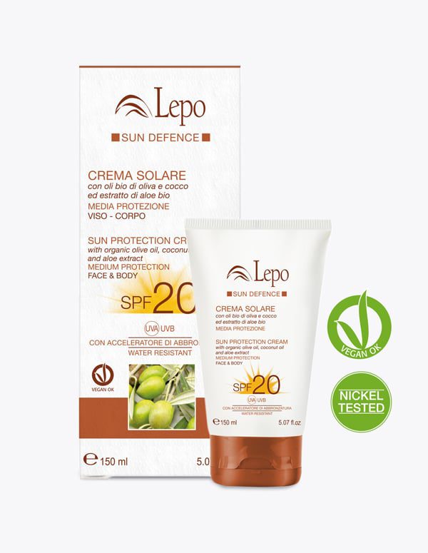 crema solar de protección 20