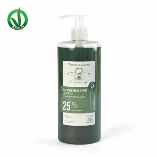 CARONE <br> Jabón natural Aleppo líquido 400 ml. Corporal