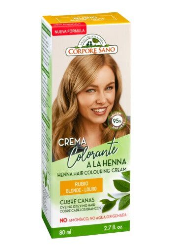 CORPORE SANO <br> Crema Color a la Henna Rubio 80 ml Coloración natural