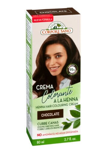 CORPORE SANO <br> Crema Color a la Henna Chocolate 80 ml Coloración natural