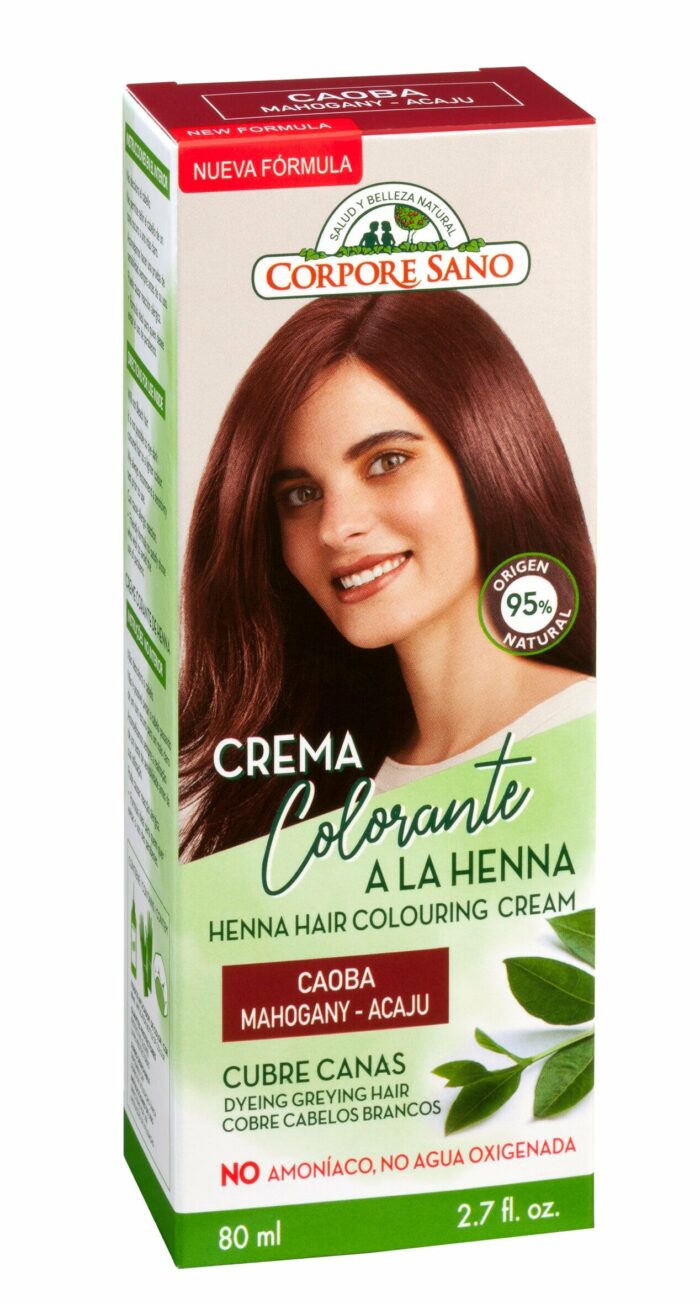 CORPORE SANO <br> Crema Color a la Henna Caoba 80 ml Coloración natural