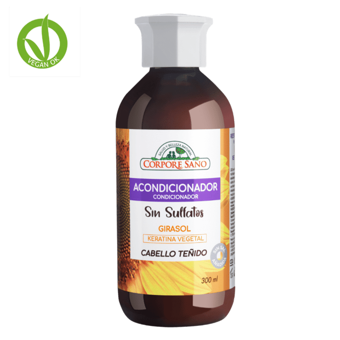 CORPORE SANO <br> ACONDICIONADOR GIRASOL+ KERATINA SIN SULFATOS 300 ML. Acondicionadores