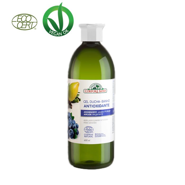 CORPORE SANO <br> GEL DUCHA ANTIOXIDANTE ARANDANOS ARGAN COSMOS 600 ML. Corporal