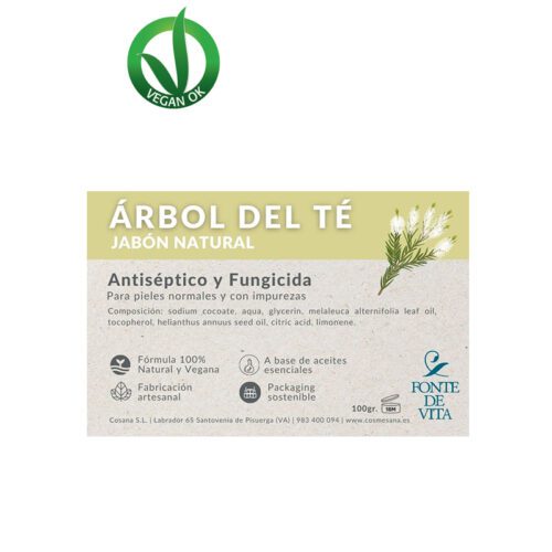 Jabón antiséptico y fungicida natural 100% vegano y cruelty free