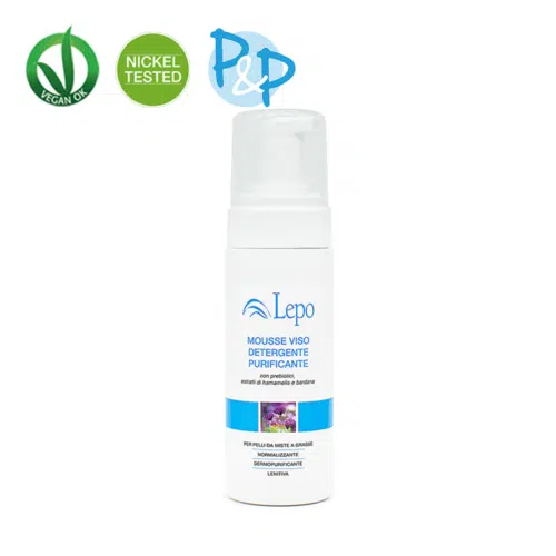 LEPO <br> MOUSSE LIMPIADOR PURIFICANTE PARA EL ROSTRO 150ML Cosmética Específica para Alérgicos al Níquel