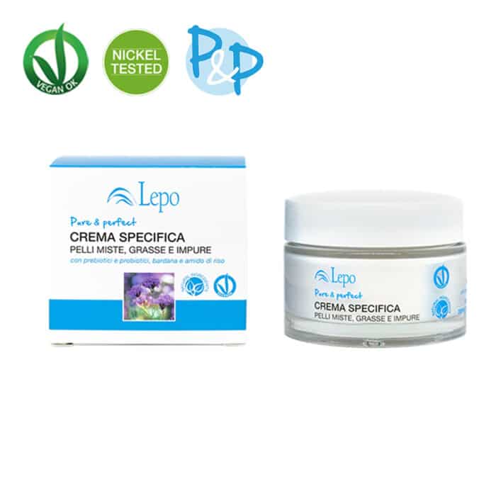 LEPO <br> CREMA ESPECIFICA PIEL GRASA CON BARDANA Y PROBIOTICOS 50 ML Cosmética Específica para Alérgicos al Níquel