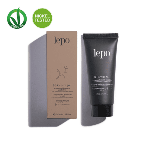 LEPO <br>BB CREAM MULTIFUNCIÓN SPF 50+ Cosmética Específica para Alérgicos al Níquel