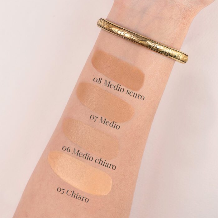 swatches base de maquillaje cream to silk de lepo